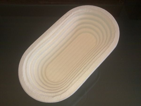 1Kg Oval Ridged German-made Woodpulp Banneton, Brotform or Proving Basket