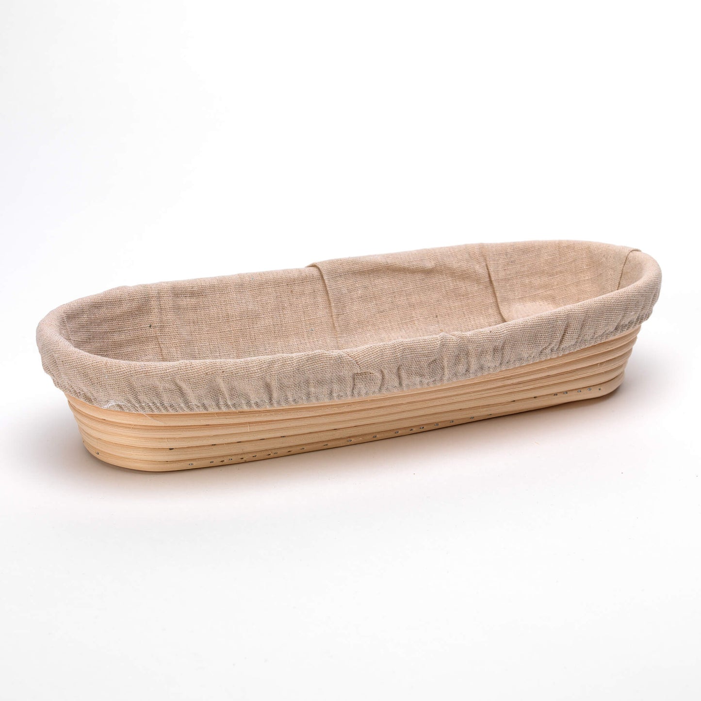 1Kg Oval or Rectangular 35cm Long Rattan Cane Banneton with Liner  Bread Dough Proving Proofing Basket Brotform