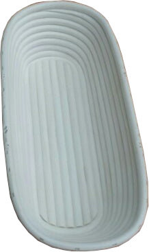 Oval 25cm Long Rattan Cane Banneton with Liner  Bread Dough Proving Proofing Basket Brotform