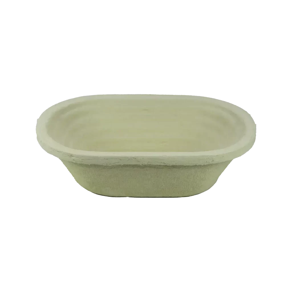 750g Short Oval Ridged German-made Woodpulp Banneton, Brotform or Proving Basket