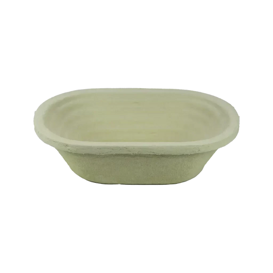 750g Short Oval Ridged German-made Woodpulp Banneton, Brotform or Proving Basket