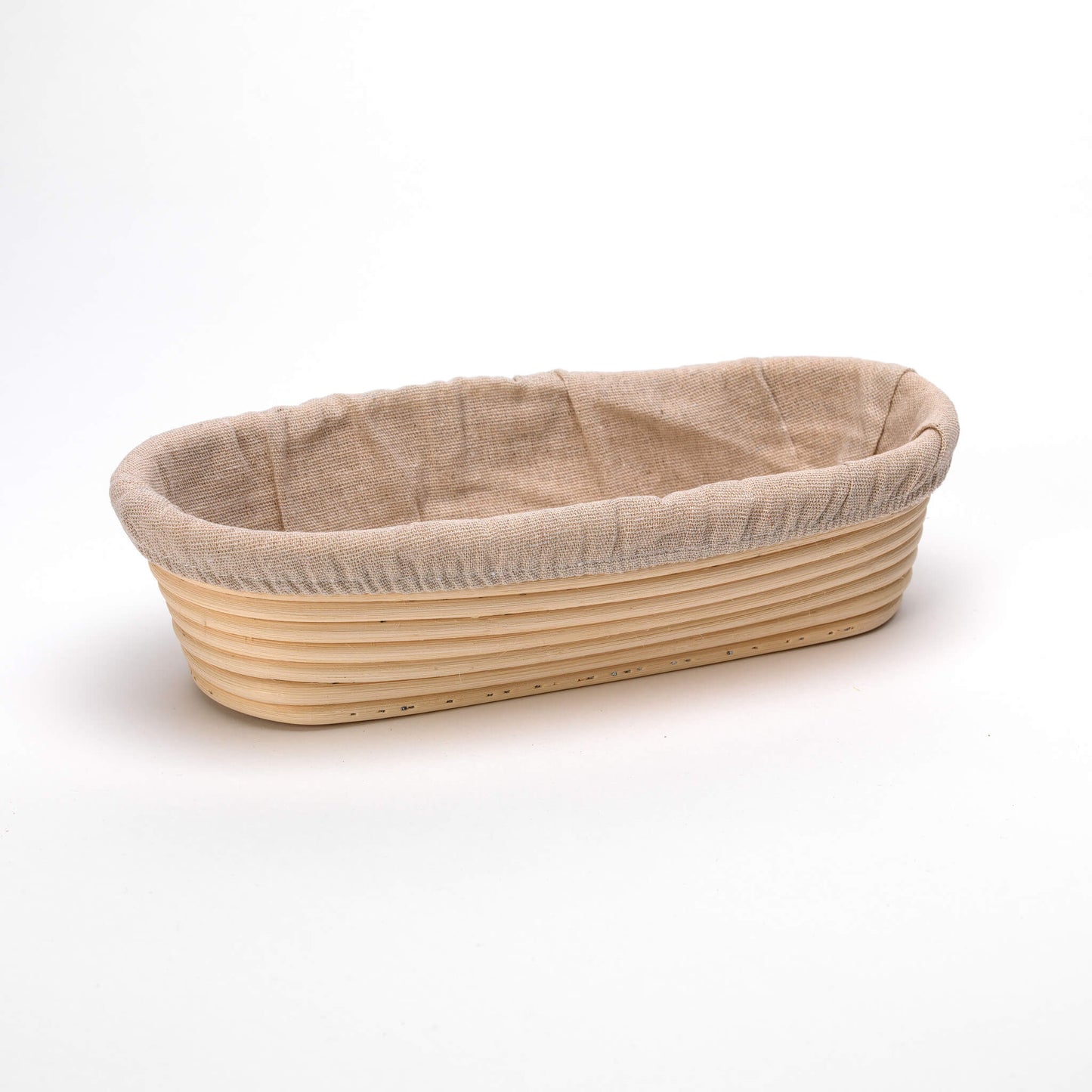 1kg / 2.2lb Oval 30cm Long Rattan Cane Banneton with Liner  Bread Dough Proving Proofing Basket Brotform