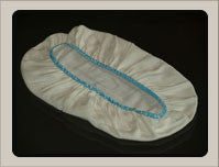 Knitted Cotton Liner (Turquoise Stitching) for 750g and 1Kg Round German-made Banneton, Brotform or Proving Basket