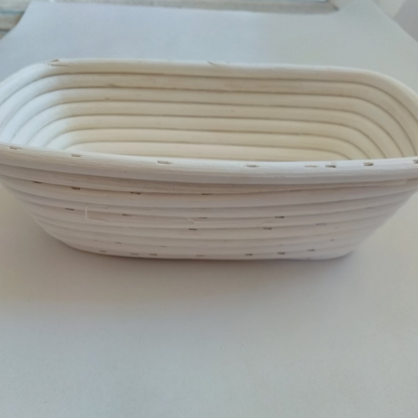 Rectangular 25cm Long Rattan Cane Banneton with Liner  Bread Dough Proving Proofing Basket Brotform