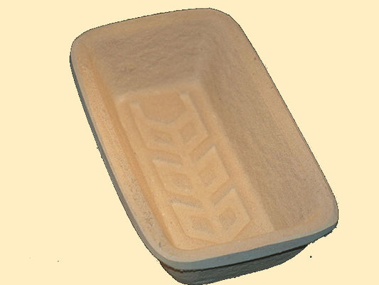 750g Rectangular with Wheat-ear Pattern  German Woodpulp Banneton, Brotform or Proving Basket